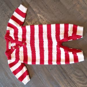 Cherokee stripe knit sweater romper